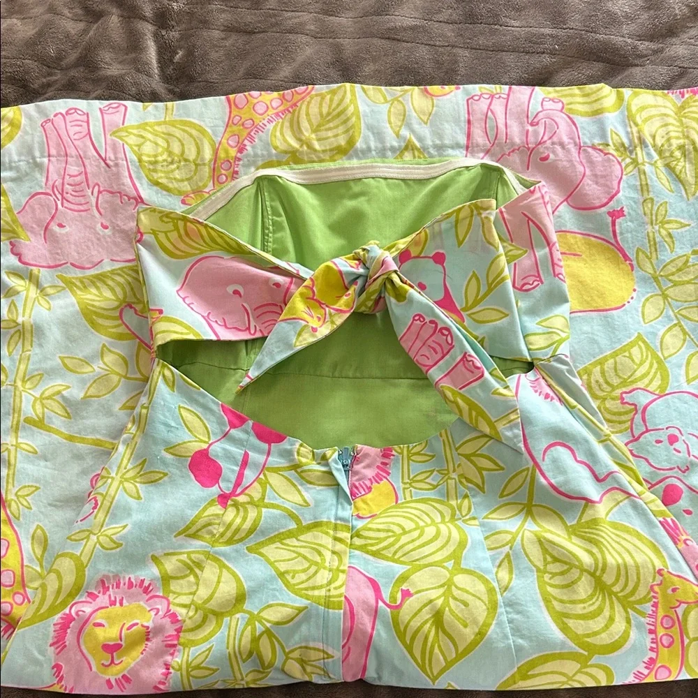 Lilly Pulitzer Strapless Women’s Dress in Pastel Safari Print - Picture 3 of 6